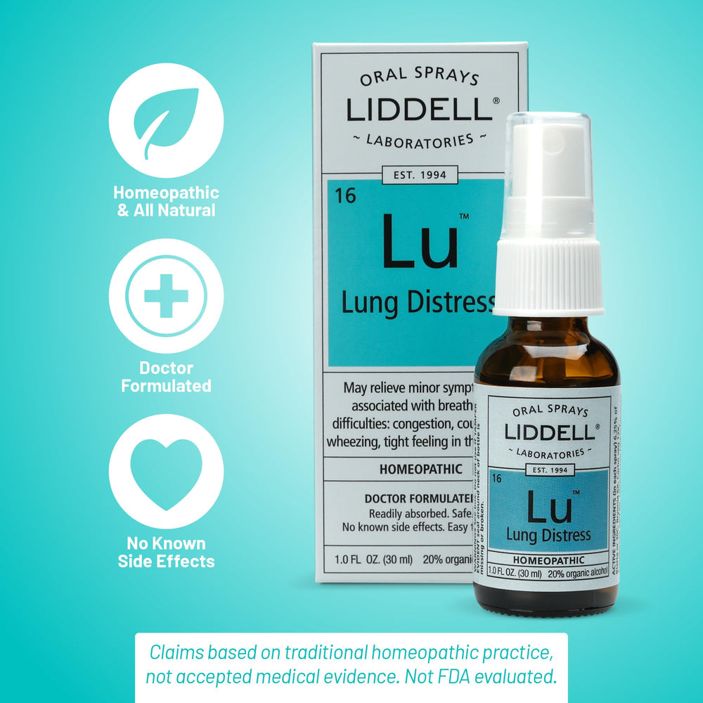 Made in USA seal on Liddell Lung Distress bottle signals quality.