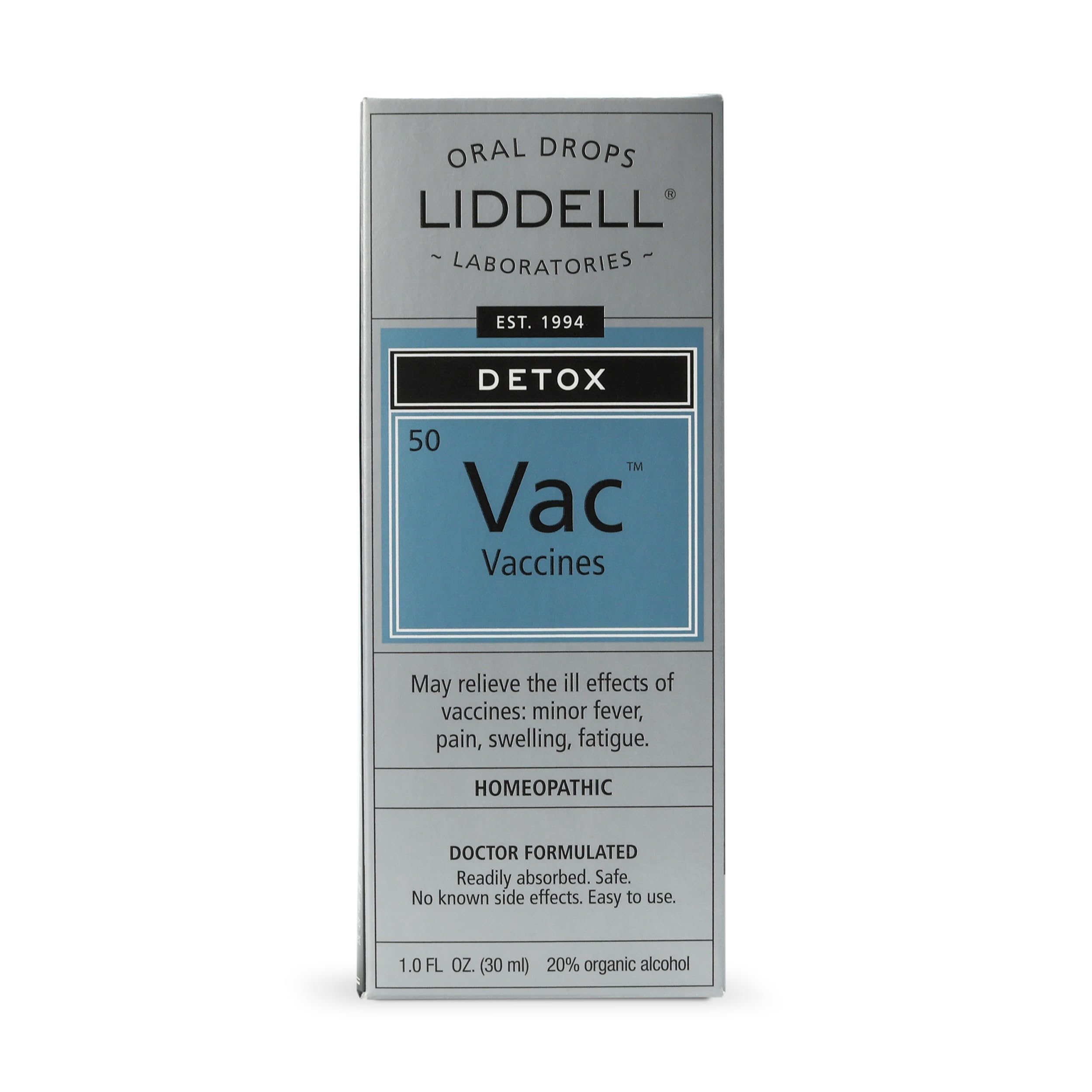 Liddell Vaccine Detox bottle pour demonstrates quick uptake