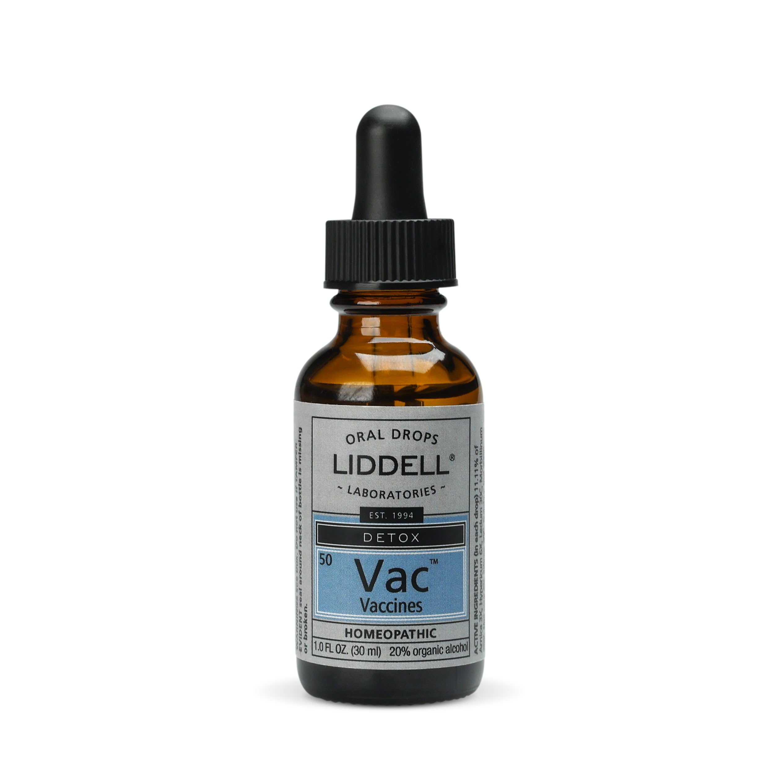 Liddell Vaccine Detox drops dispensing for easy under‑the‑tongue use