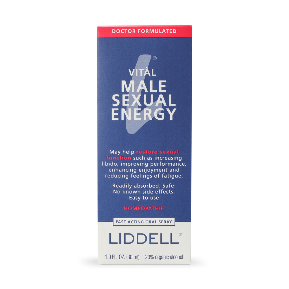 Liddell Vital Male Energy shelf display indicates easy access for daily wellness.