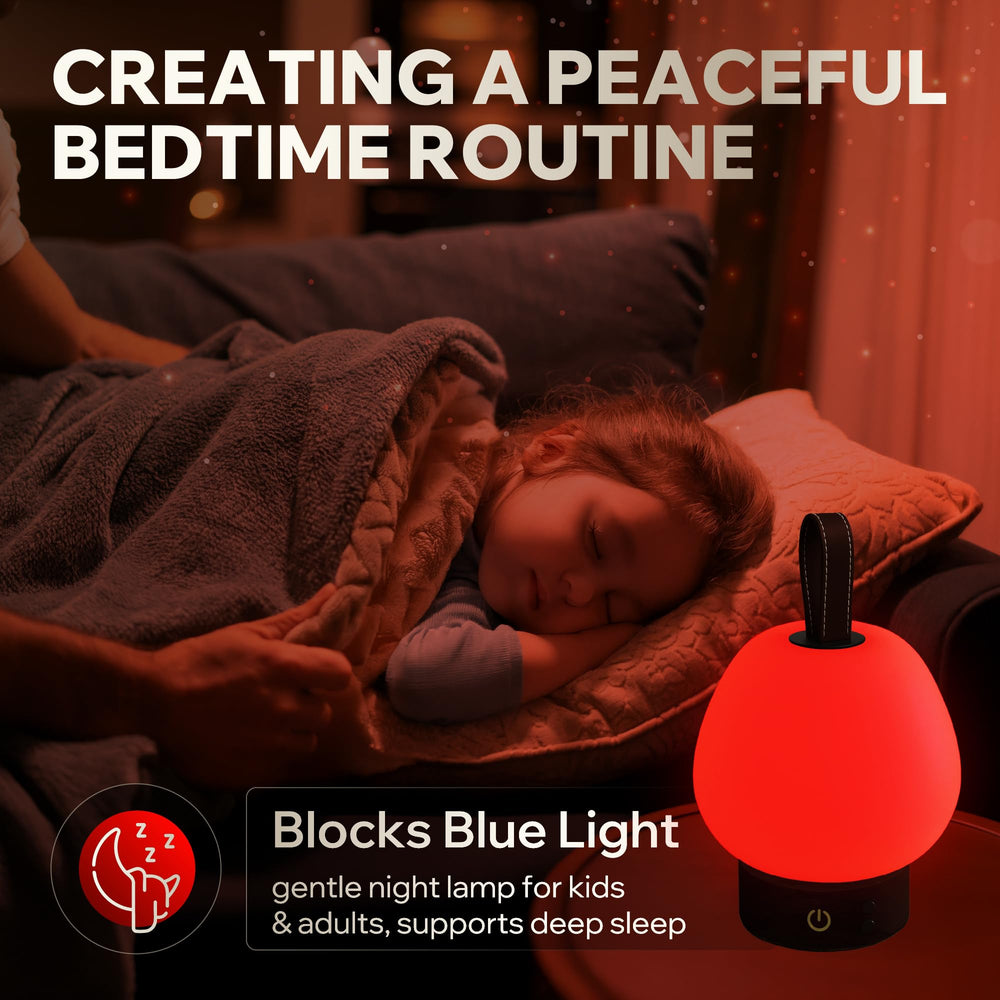 Liderstar portable red light lamp ready for travel and hotel use