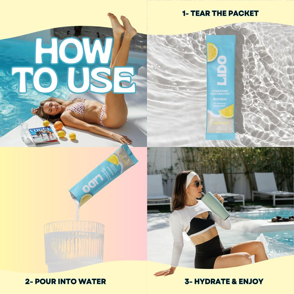 LIDO Lemonade packaging closeup highlights vegan and paleo-friendly formula