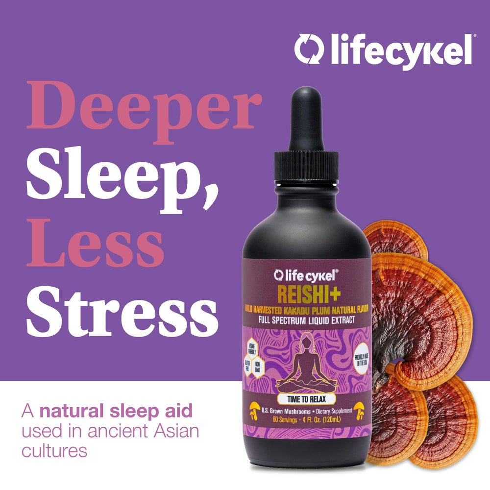 Life Cykel US-grown mushrooms quality bottle signals trusted mushroom biotechnology.