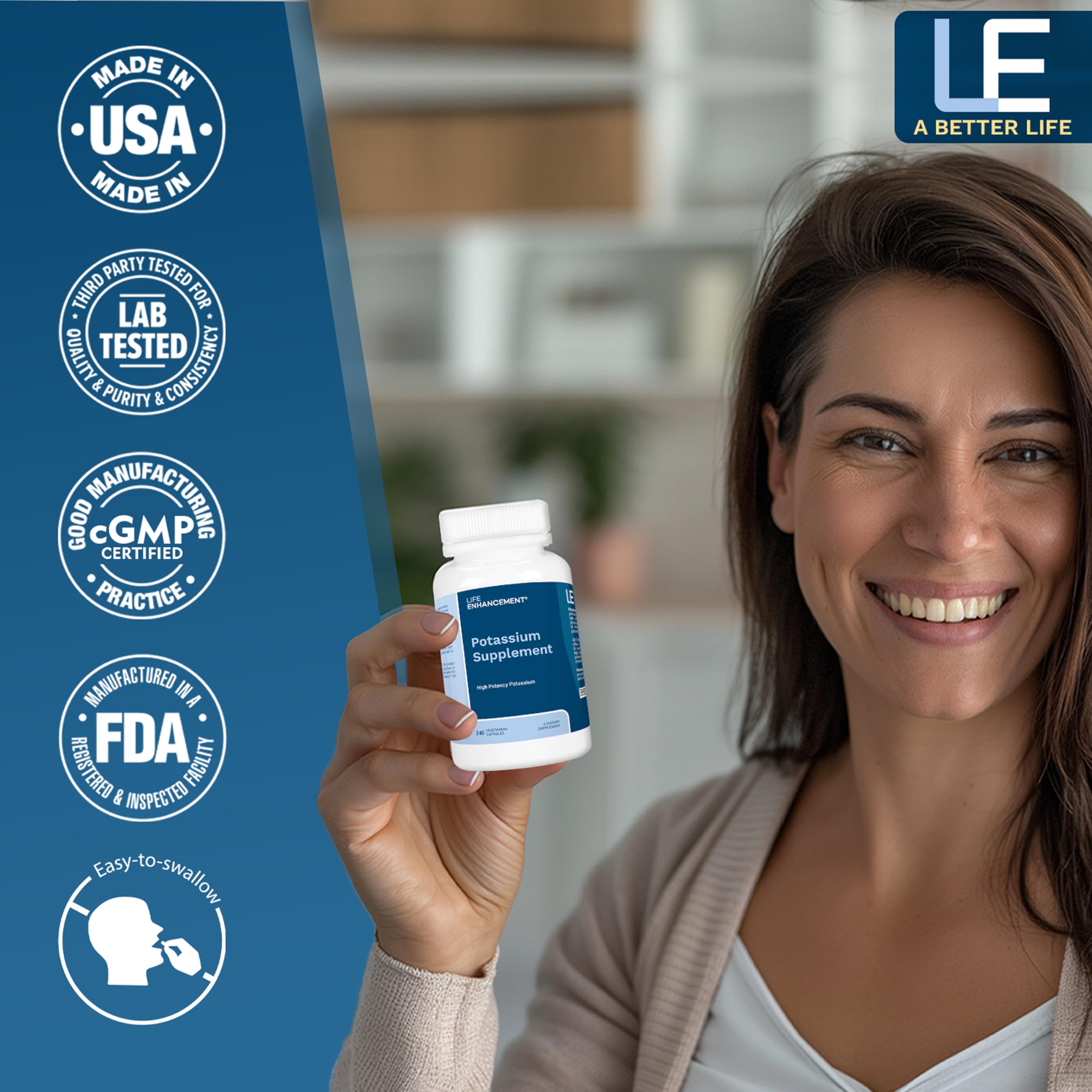 Life Enhancement made-in-USA facility signifying trusted production.
