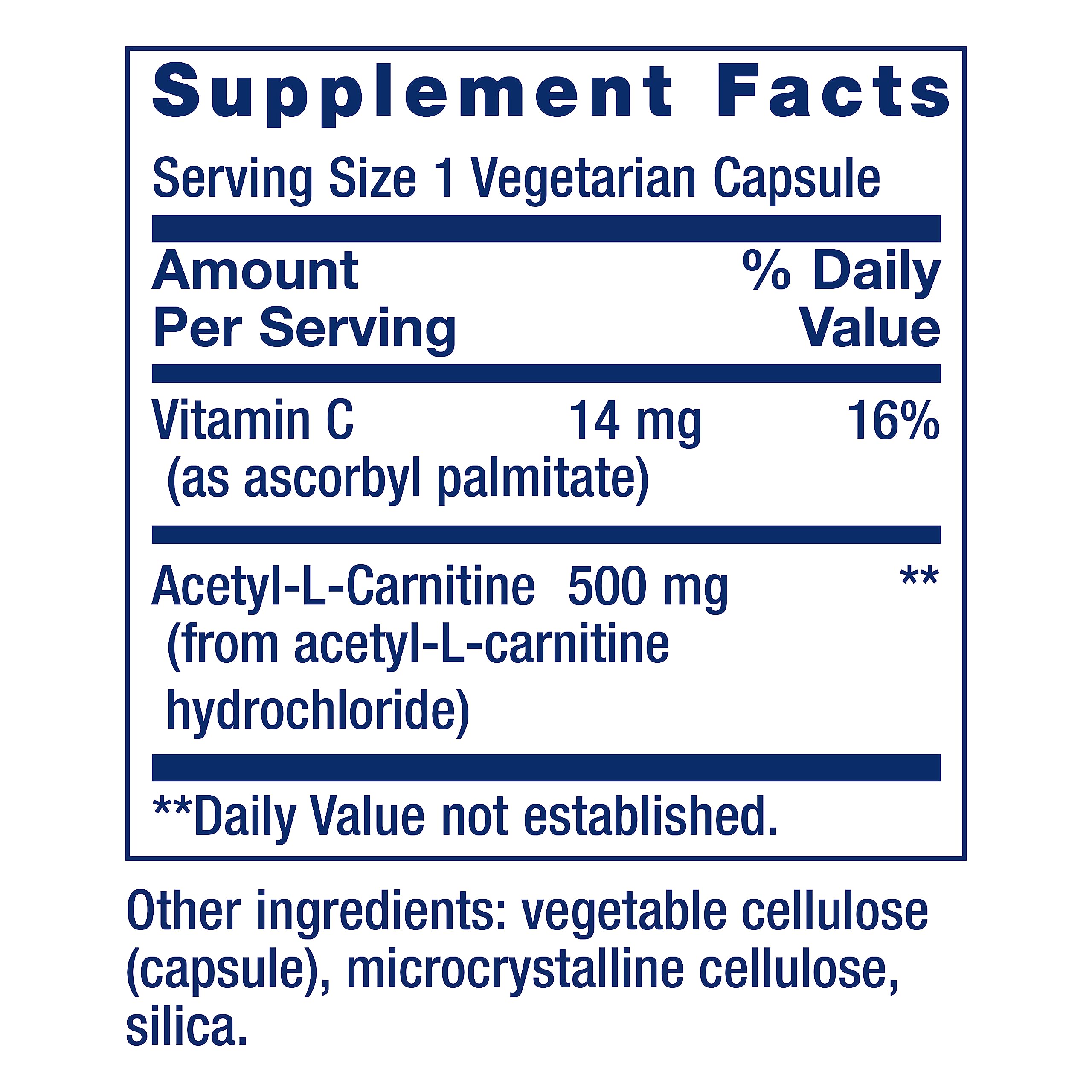 Life Extension Acetyl-L-Carnitine capsules closeup suggests pure, potent energy support.