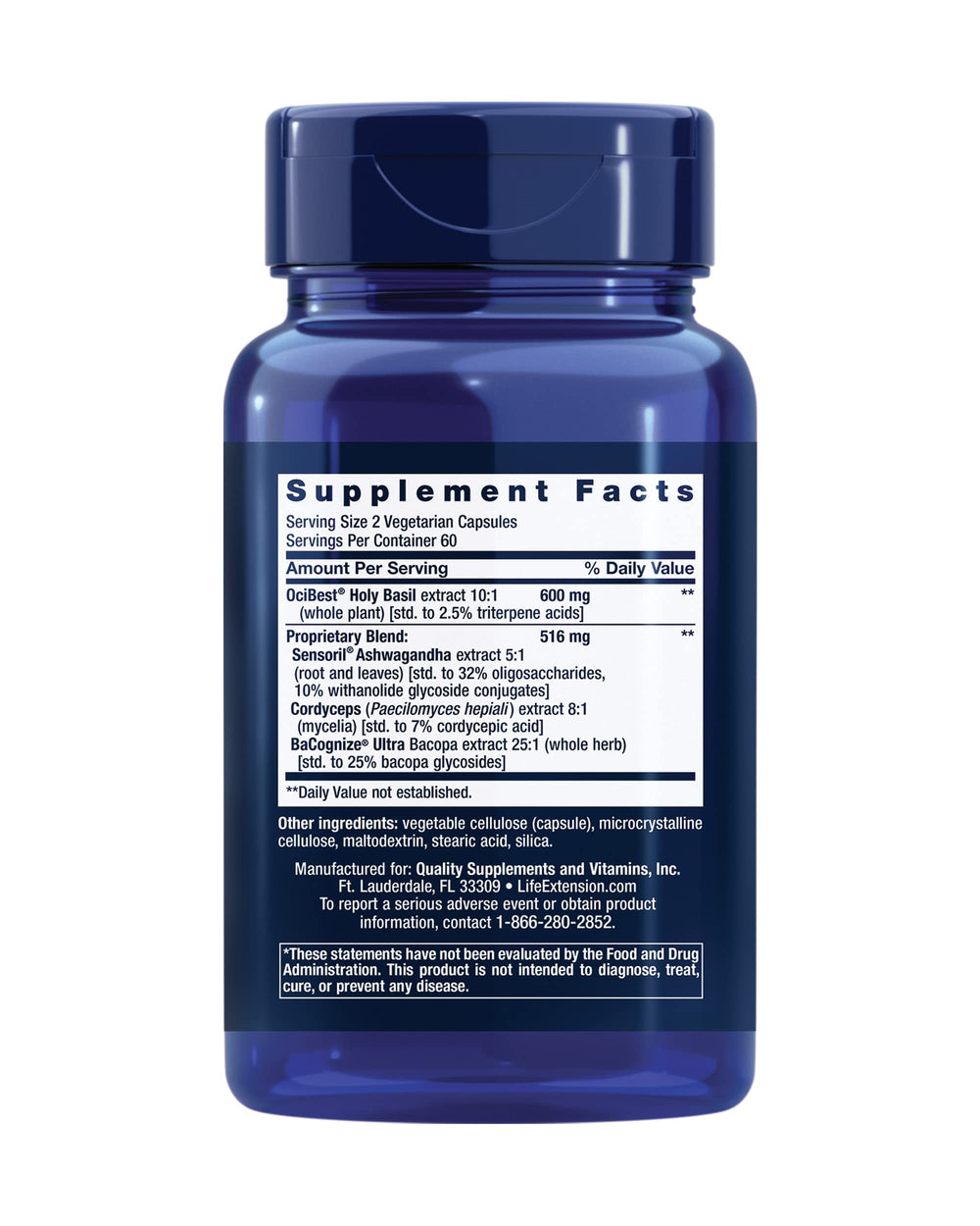 Life Extension Adrenal Energy Formula capsules close-up for sustained daytime energy