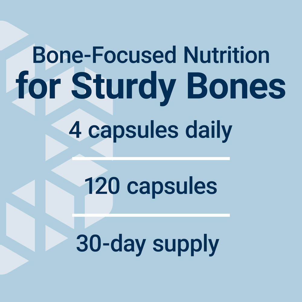 Illustration of Life Extension Bone Restore three calcium sources for bone health.