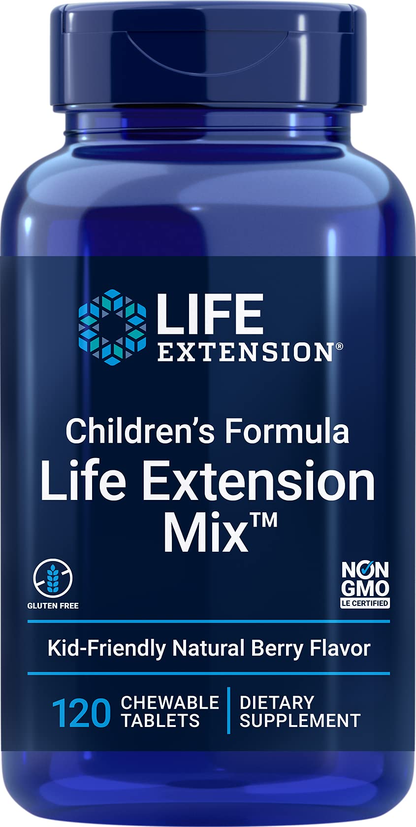 Life Extension Children's Formula Mix berry chewable tablets for kids daily nutrition