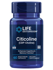 Life Extension Citicoline bottle front showing branding for brain health support