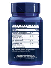 Life Extension cruciferous blend capsules close-up, showing quality and texture