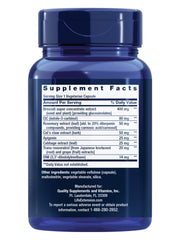 Life Extension label close-up highlighting resveratrol and cruciferous blends