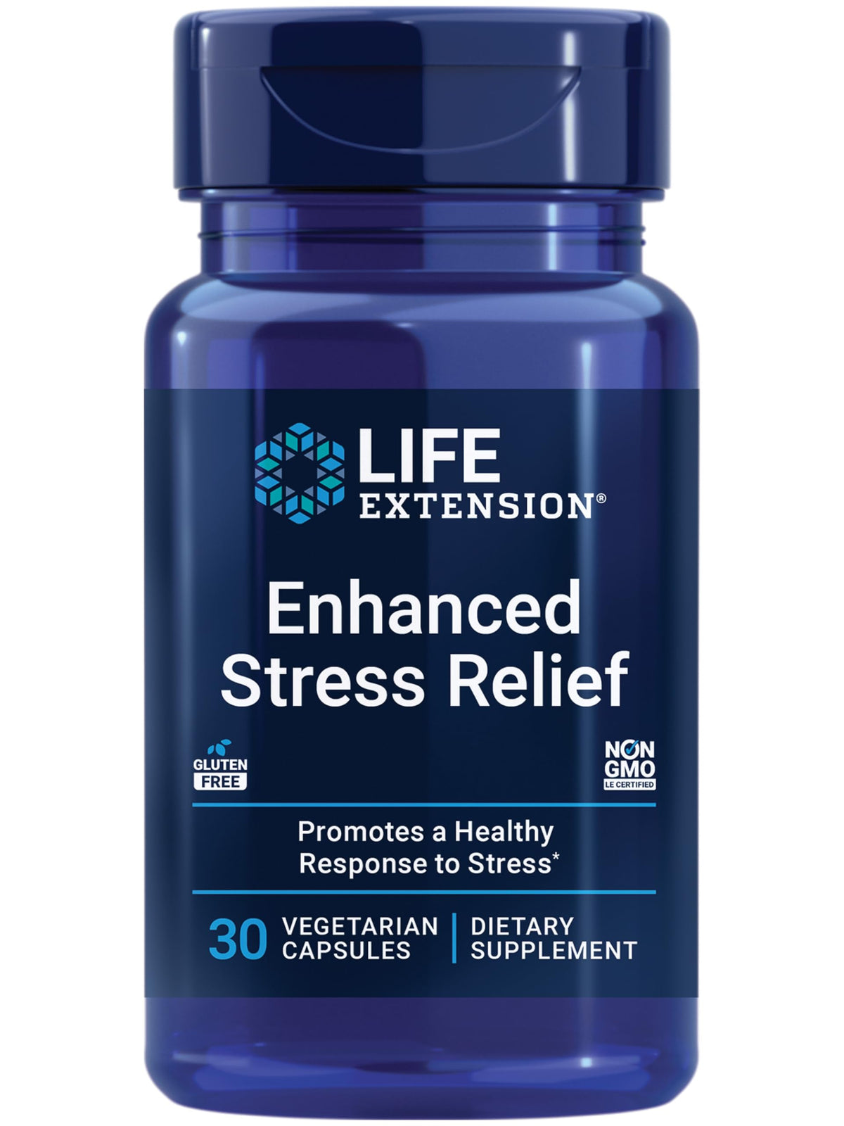 Life Extension Enhanced Stress Relief bottle for daily calming use