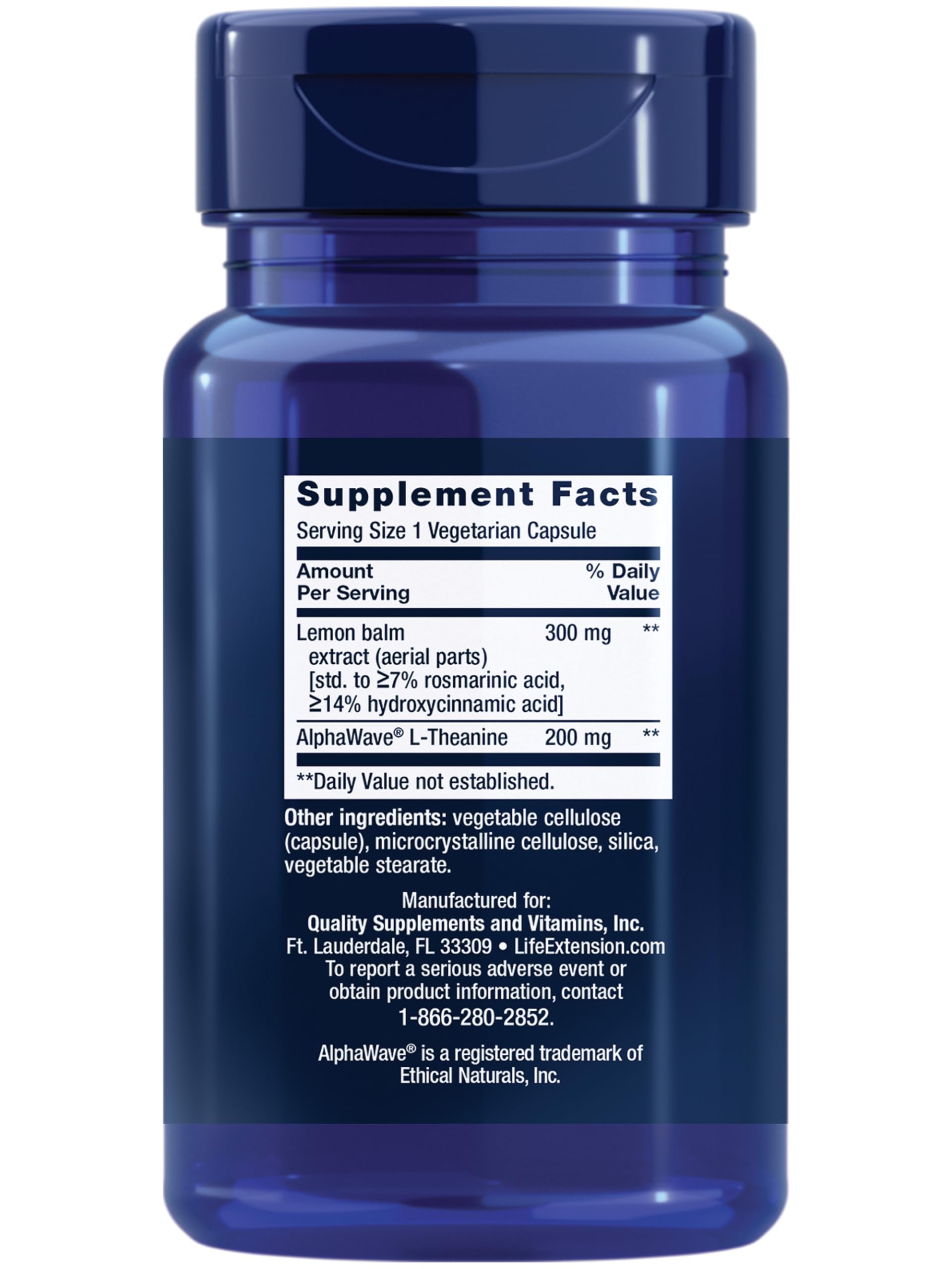 Lemon balm leaves highlight natural mood support in Life Extension formula