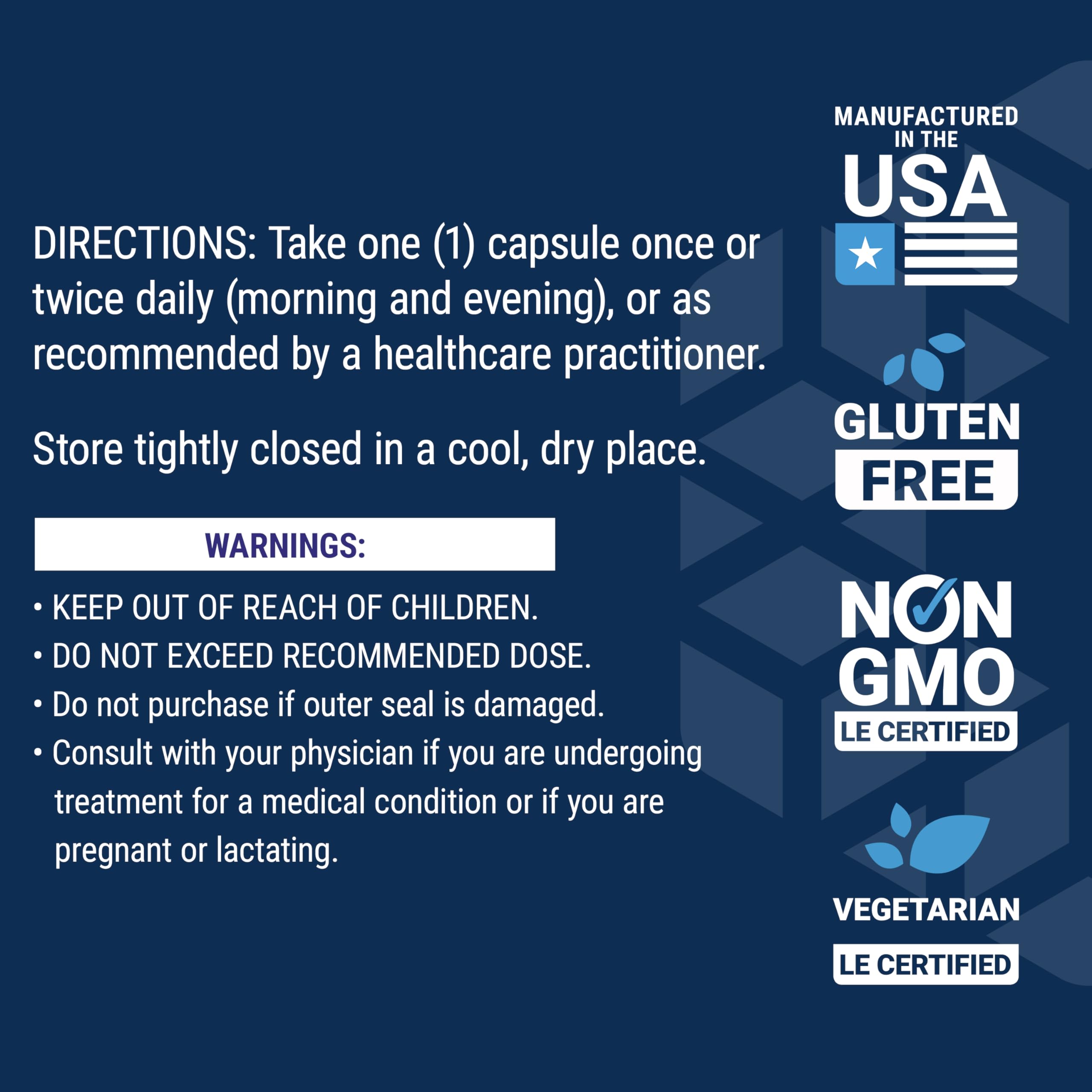 Non-GMO badge signals clean ingredients in Life Extension formula