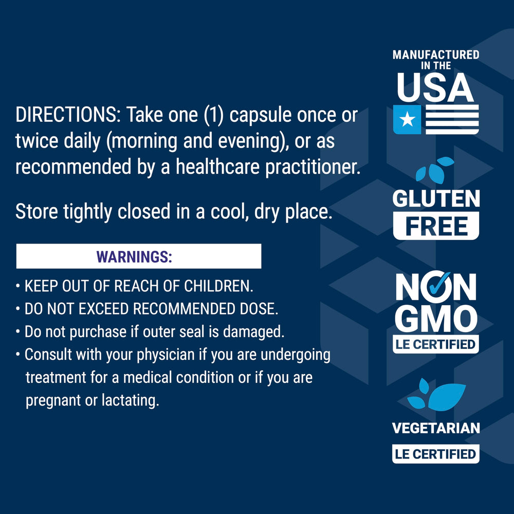 Non-GMO badge signals clean ingredients in Life Extension formula
