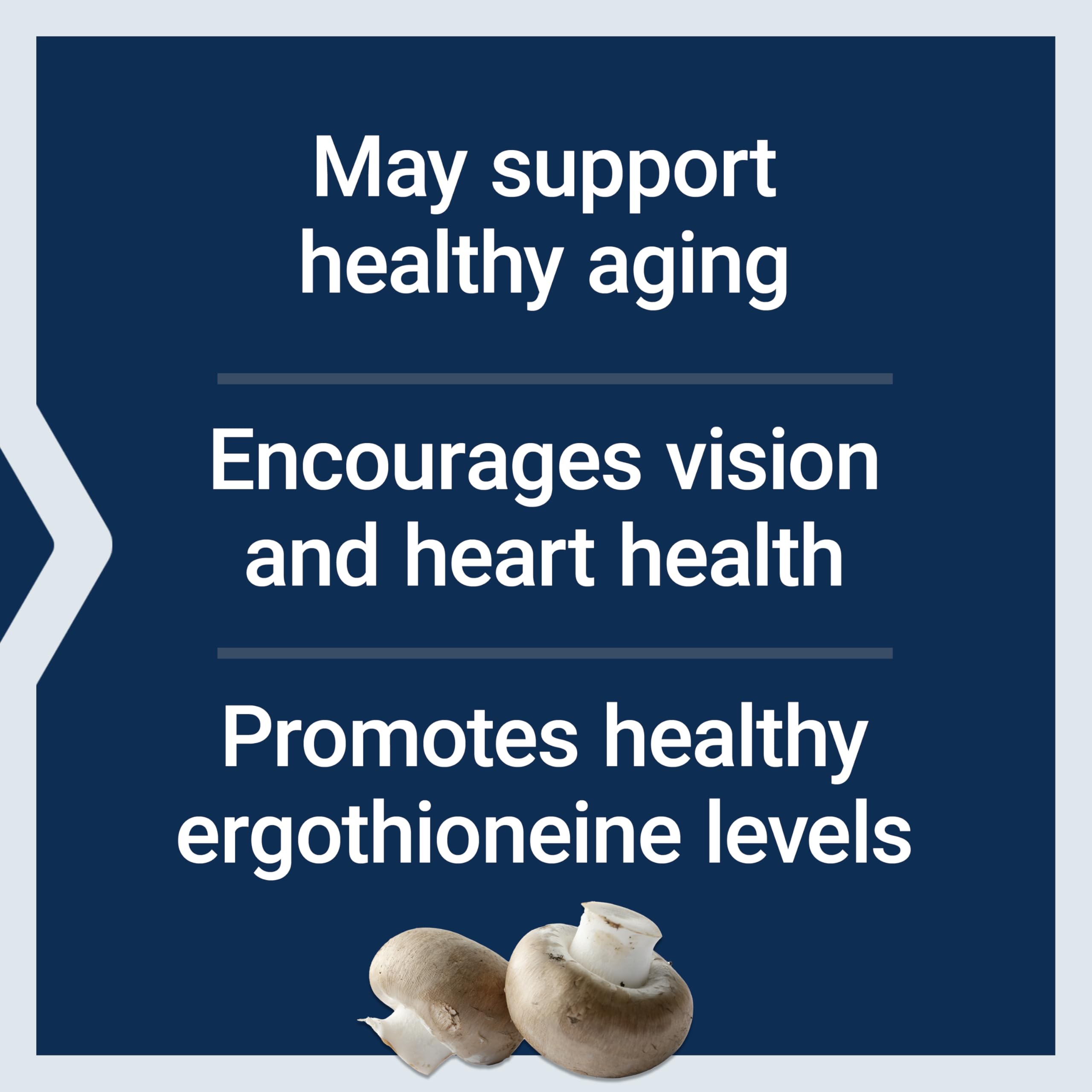 Life Extension Essential Youth L-Ergothioneine: cápsulas alineadas para consumo diario