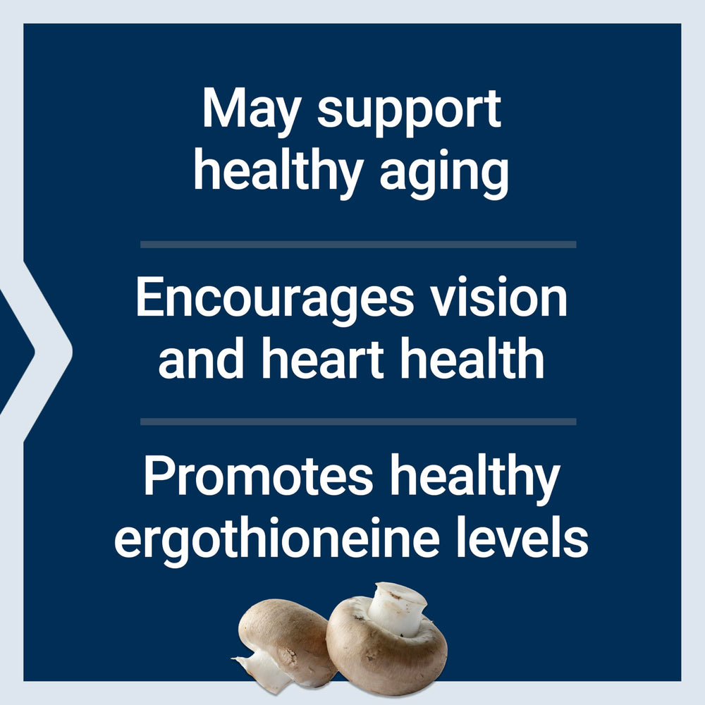 Life Extension Essential Youth L-Ergothioneine: cápsulas alineadas para consumo diario