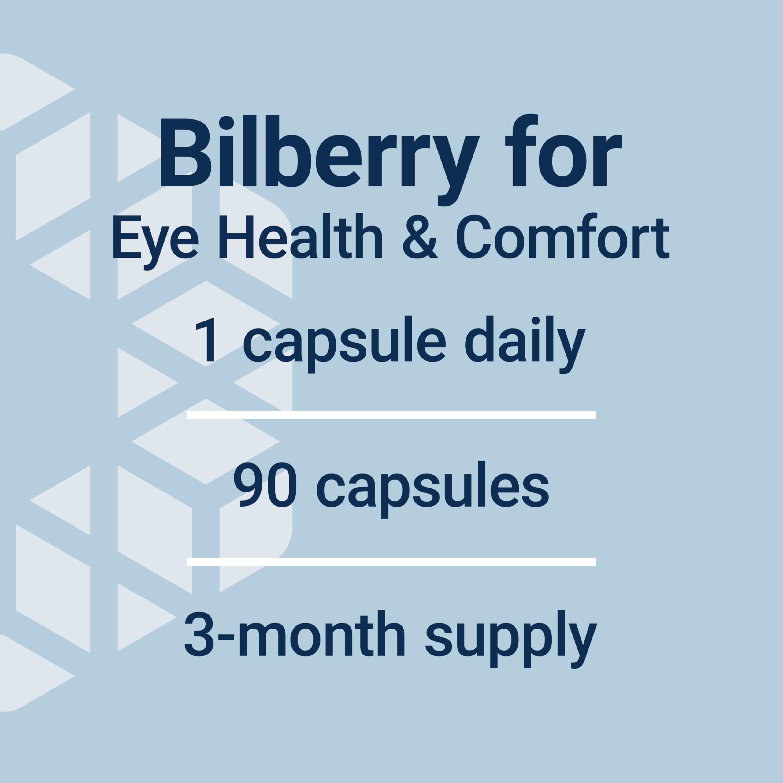 Life Extension Bilberry capsules in a row suggest easy daily supplementation