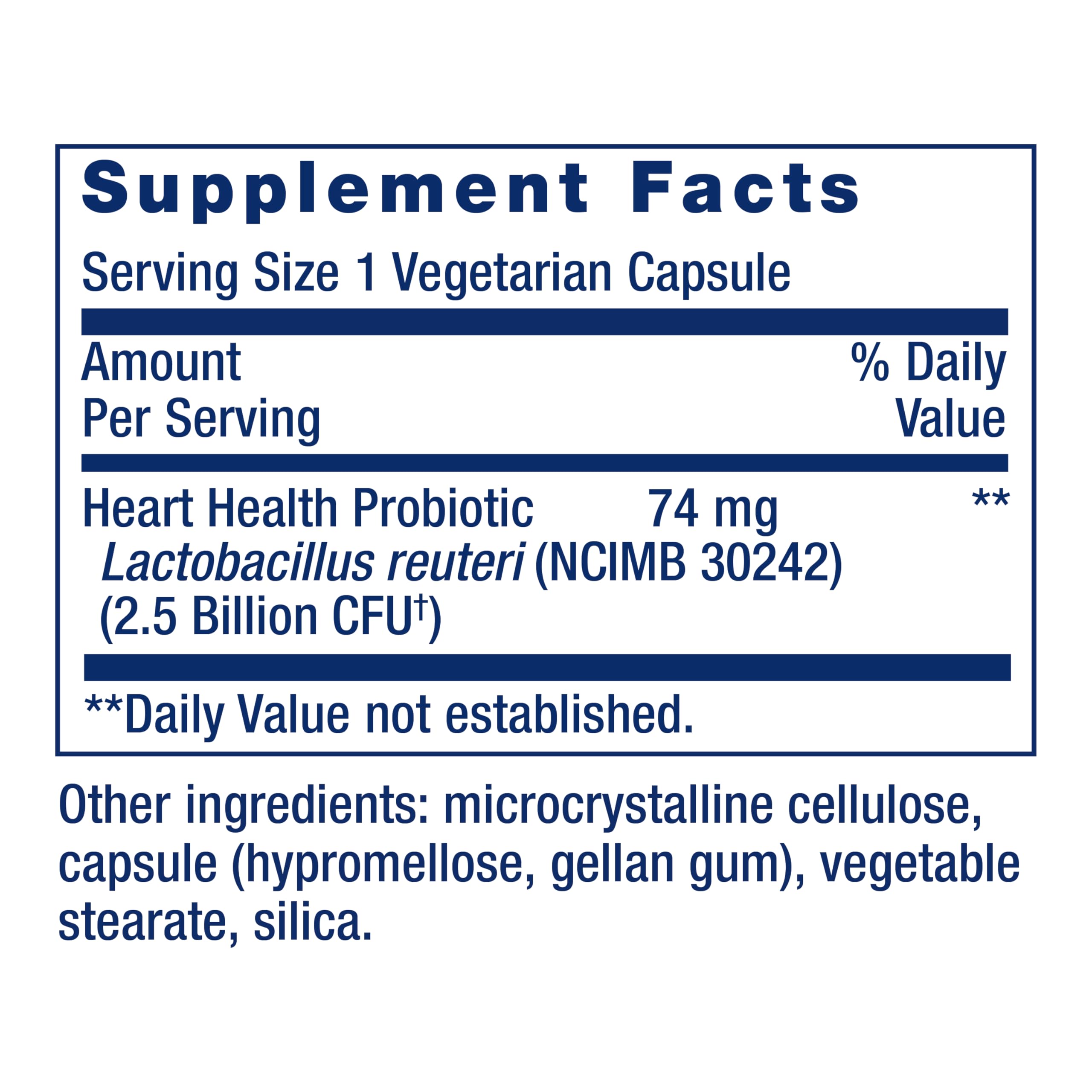 Life Extension FlorAssist Heart Health label and seal indicating quality and ingredients