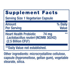 Life Extension FlorAssist Heart Health label and seal indicating quality and ingredients