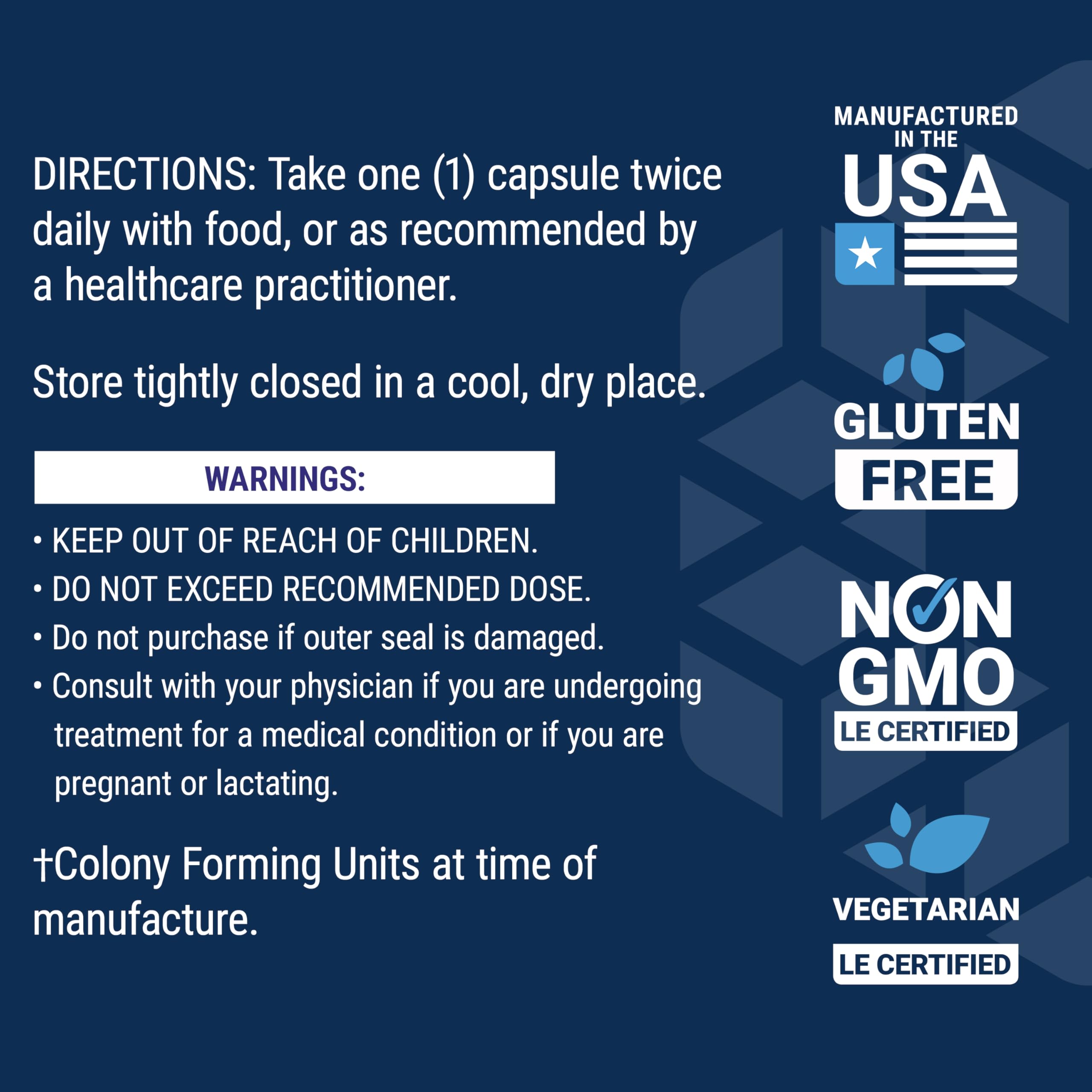 FloraAssist Heart Health non-GMO marker on the packaging for transparency