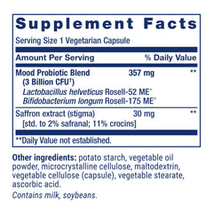 Life Extension FlorAssist saffron extract label emphasizes mood-support ingredient