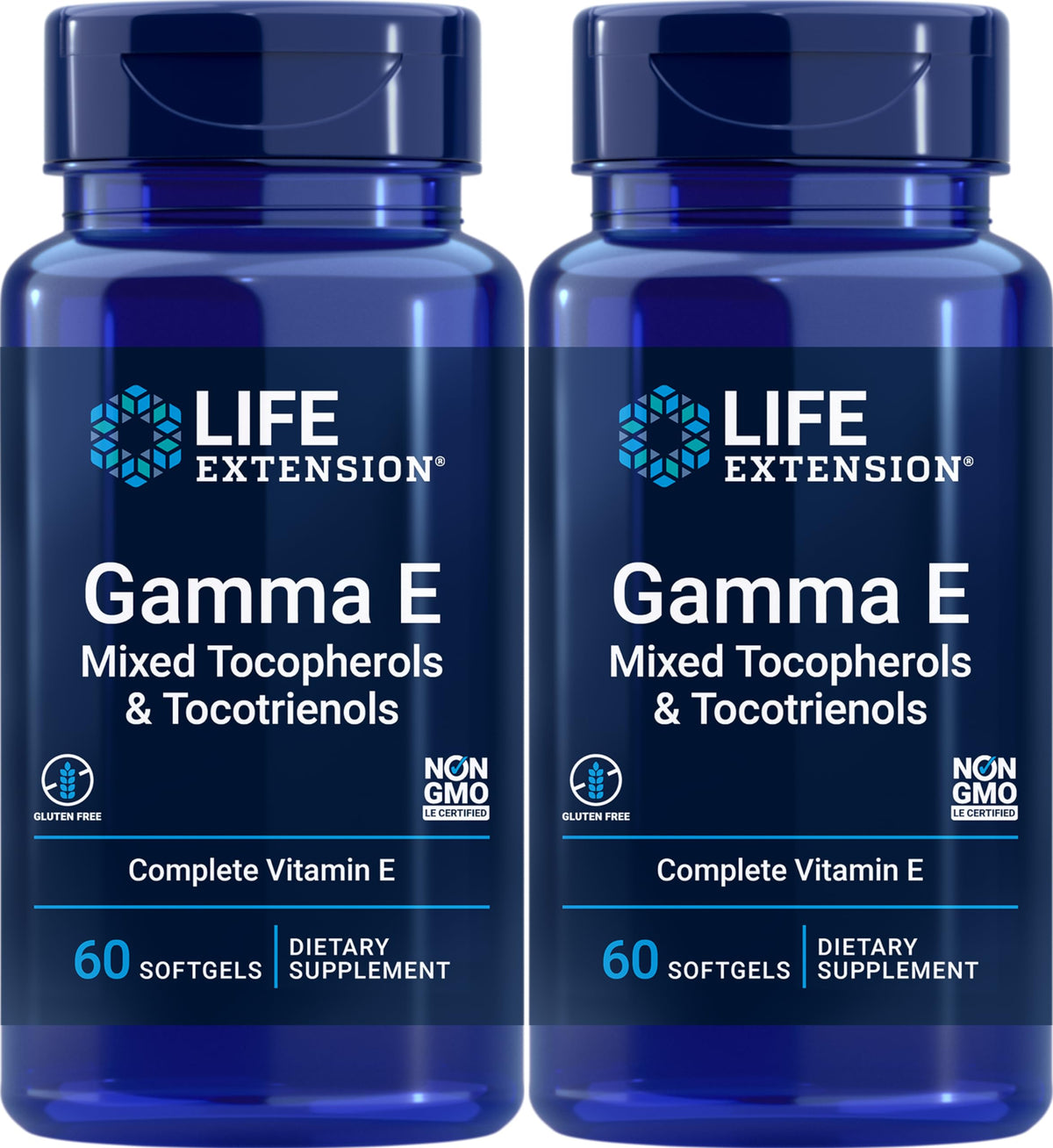 Life Extension Gamma E bottle with softgels for daily antioxidant support