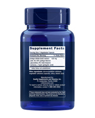 Life Extension Ginkgo Biloba bottle front displays vegetarian capsules for daily use.