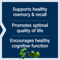 Life Extension Ginkgo Biloba ingredient panel highlights 120 mg extract per dose.