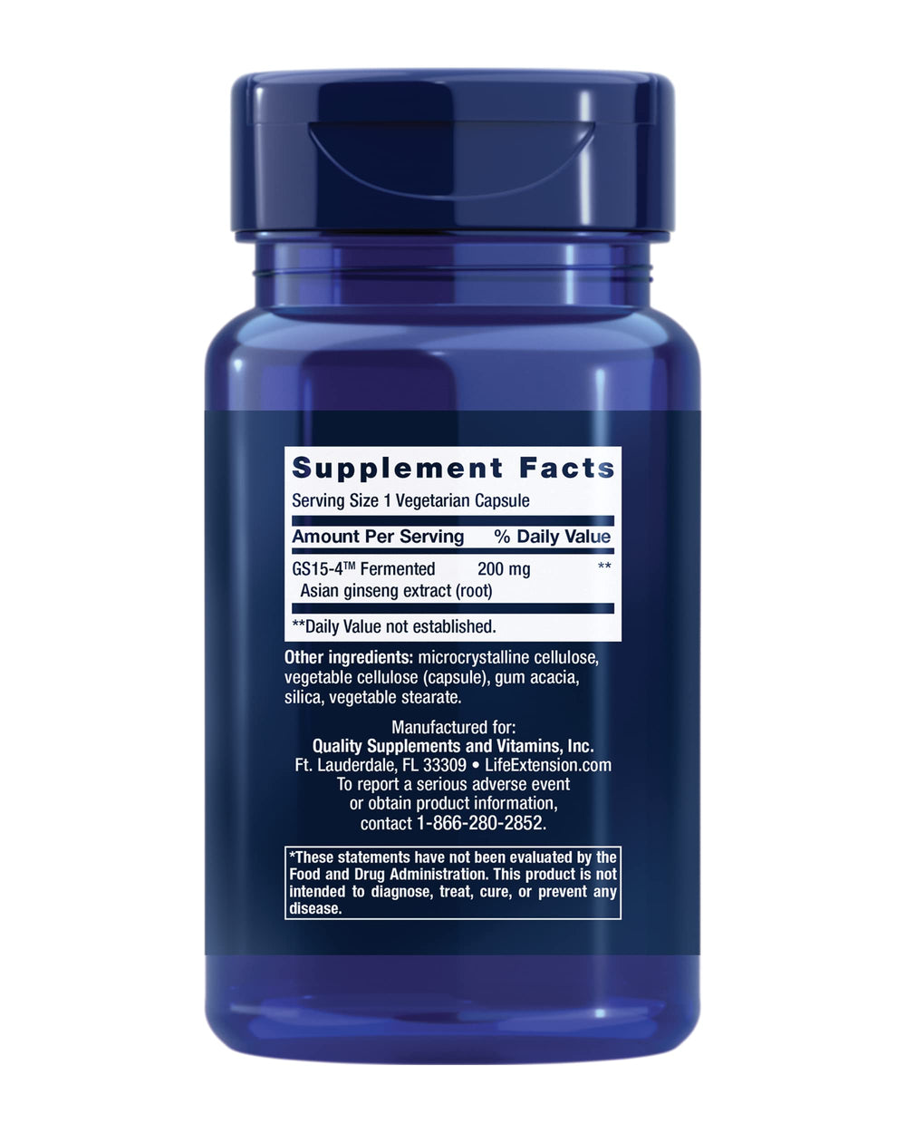 Life Extension Ginseng Energy Boost capsules offer caffeine-free vitality and stress resilience.