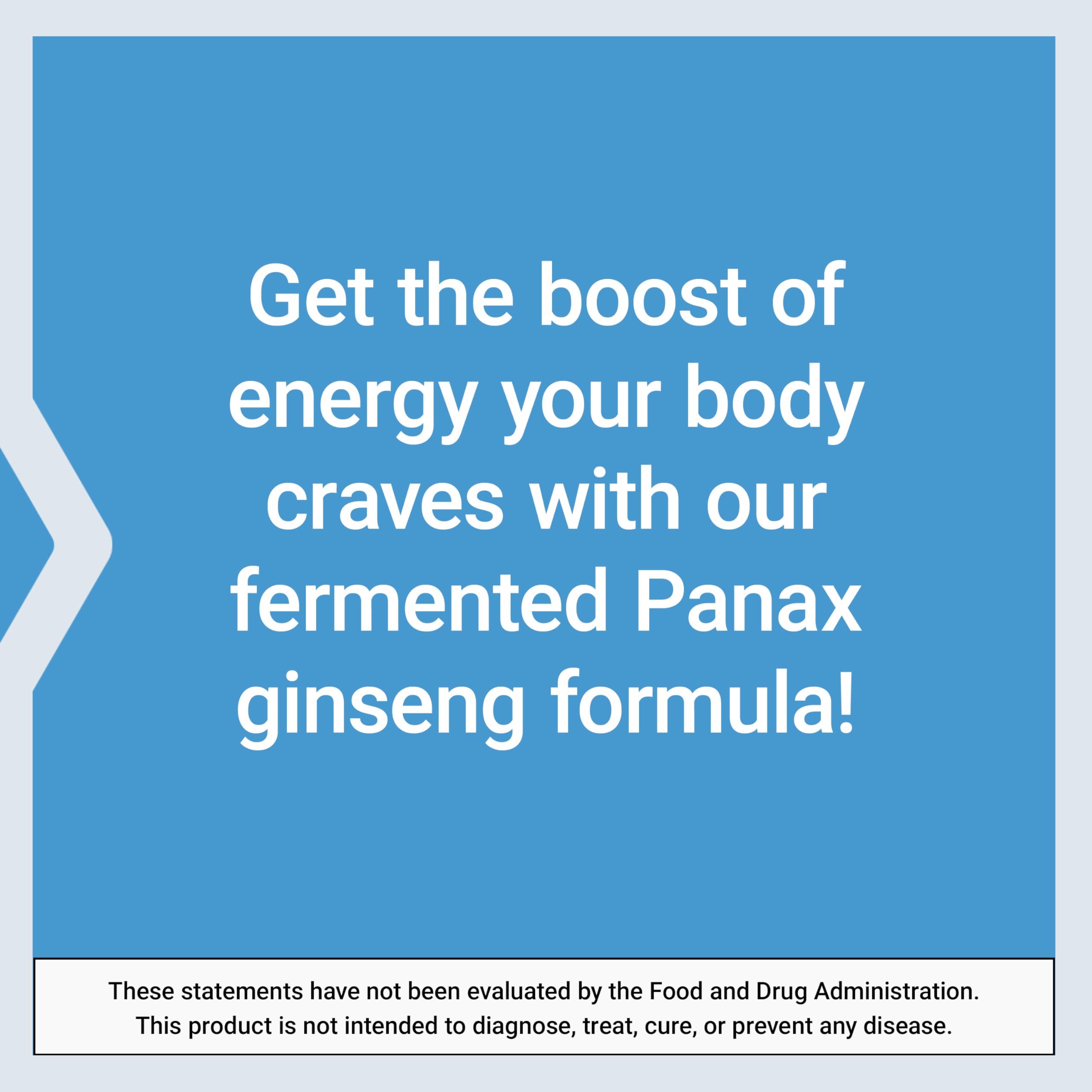 Life Extension Ginseng Energy Boost ingredients panel frames premium fermented Panax ginseng.