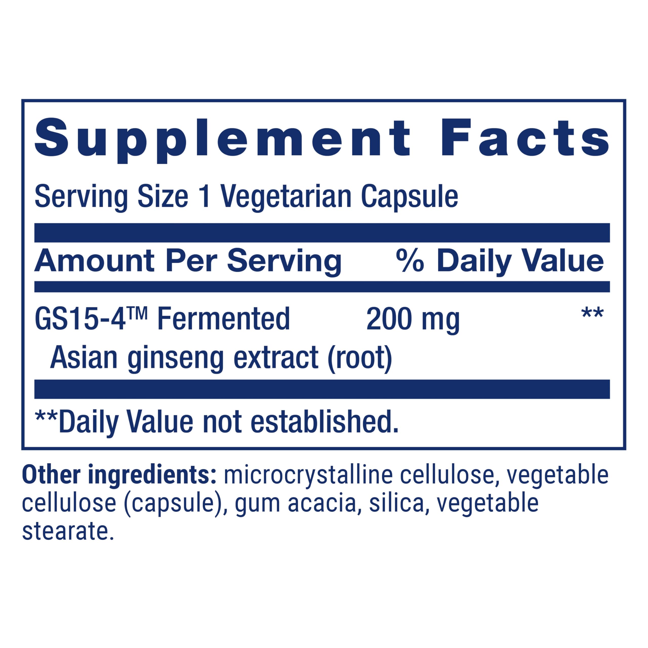 Life Extension Ginseng Energy Boost label highlights fermented ginseng for enhanced absorption.