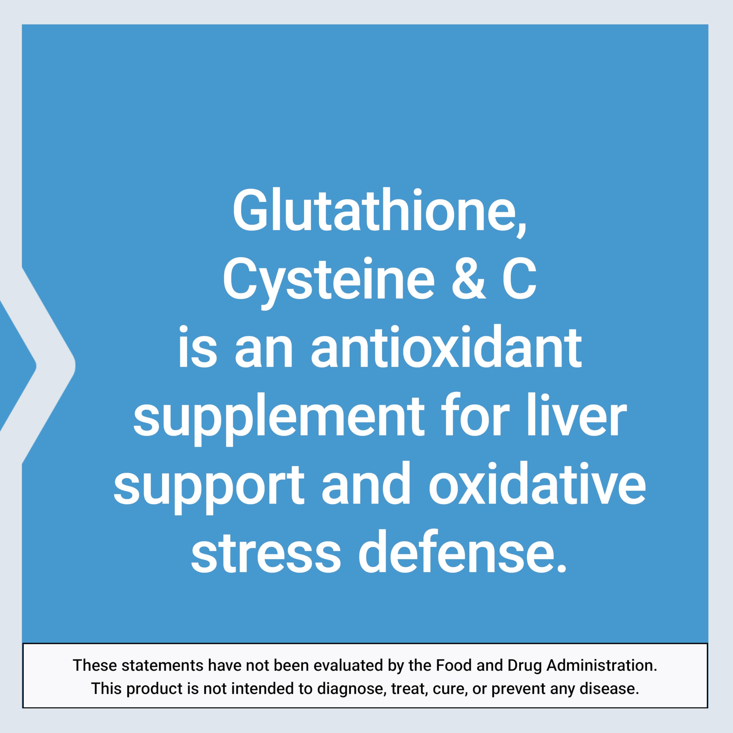 Life Extension Glutathione Cysteine C tablets arranged for liver-support use.