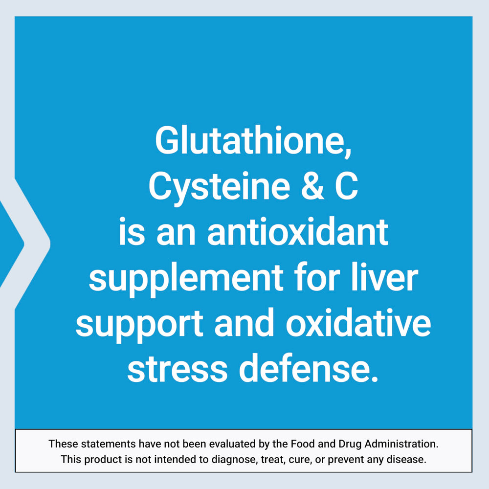 Life Extension Glutathione Cysteine C tablets arranged for liver-support use.