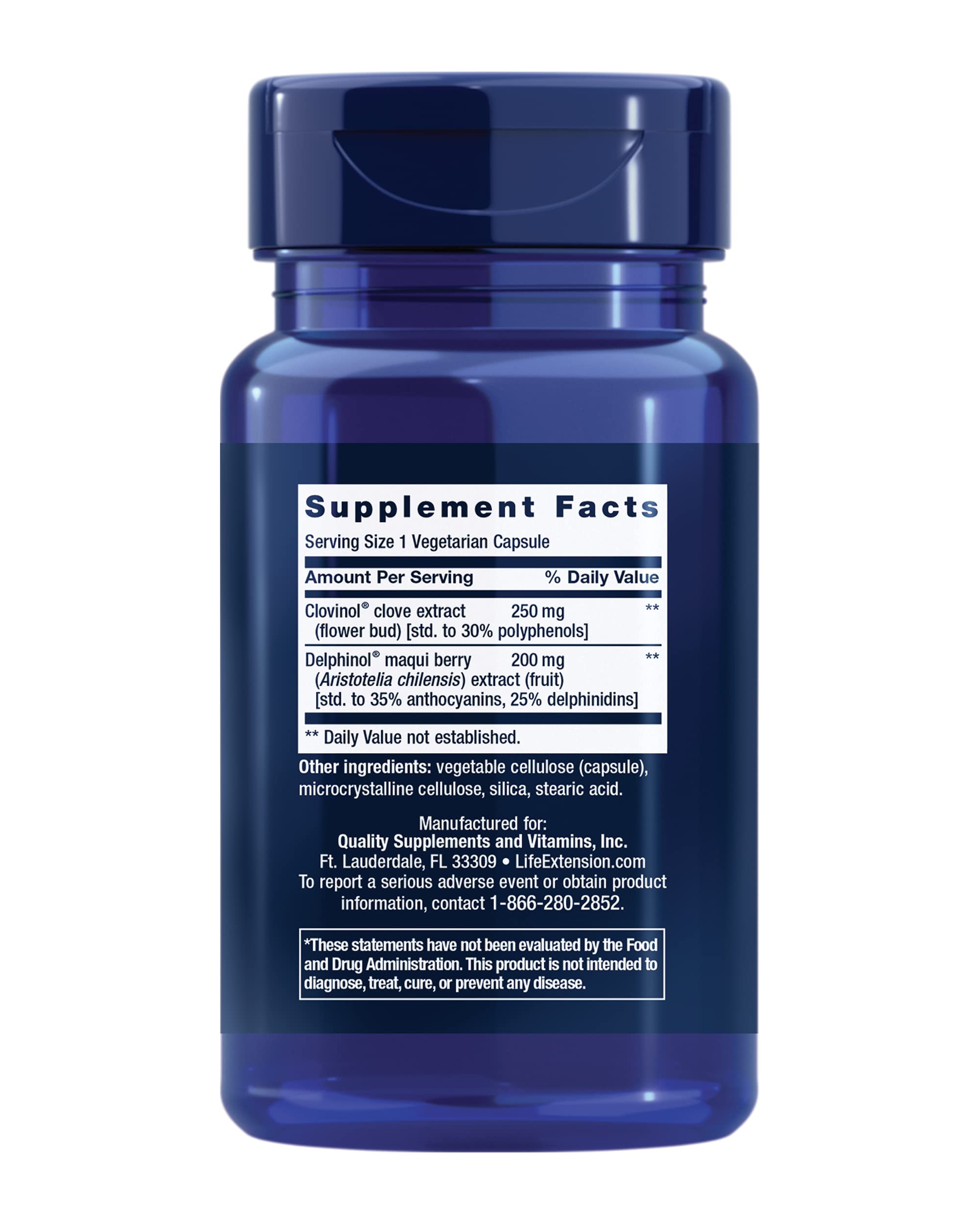 Life Extension Glycemic Guard clove extract capsule supports steady after-meal response.
