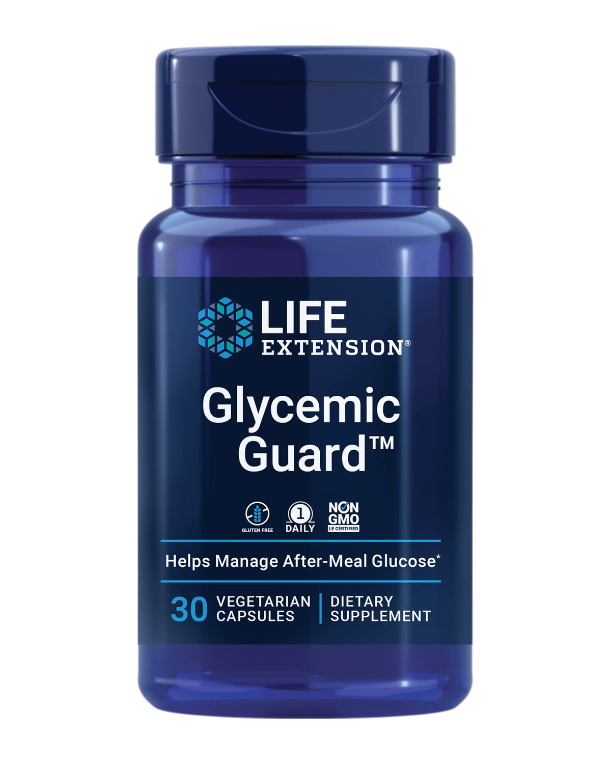 Life Extension Glycemic Guard maqui berry capsule supports post-meal balance.