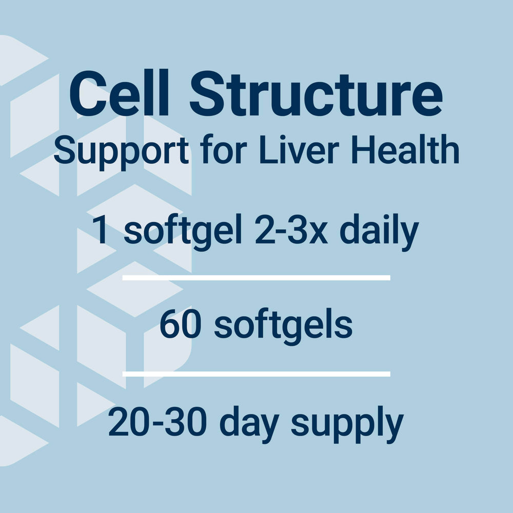 Illustration of liver cell membranes to convey product purpose.
