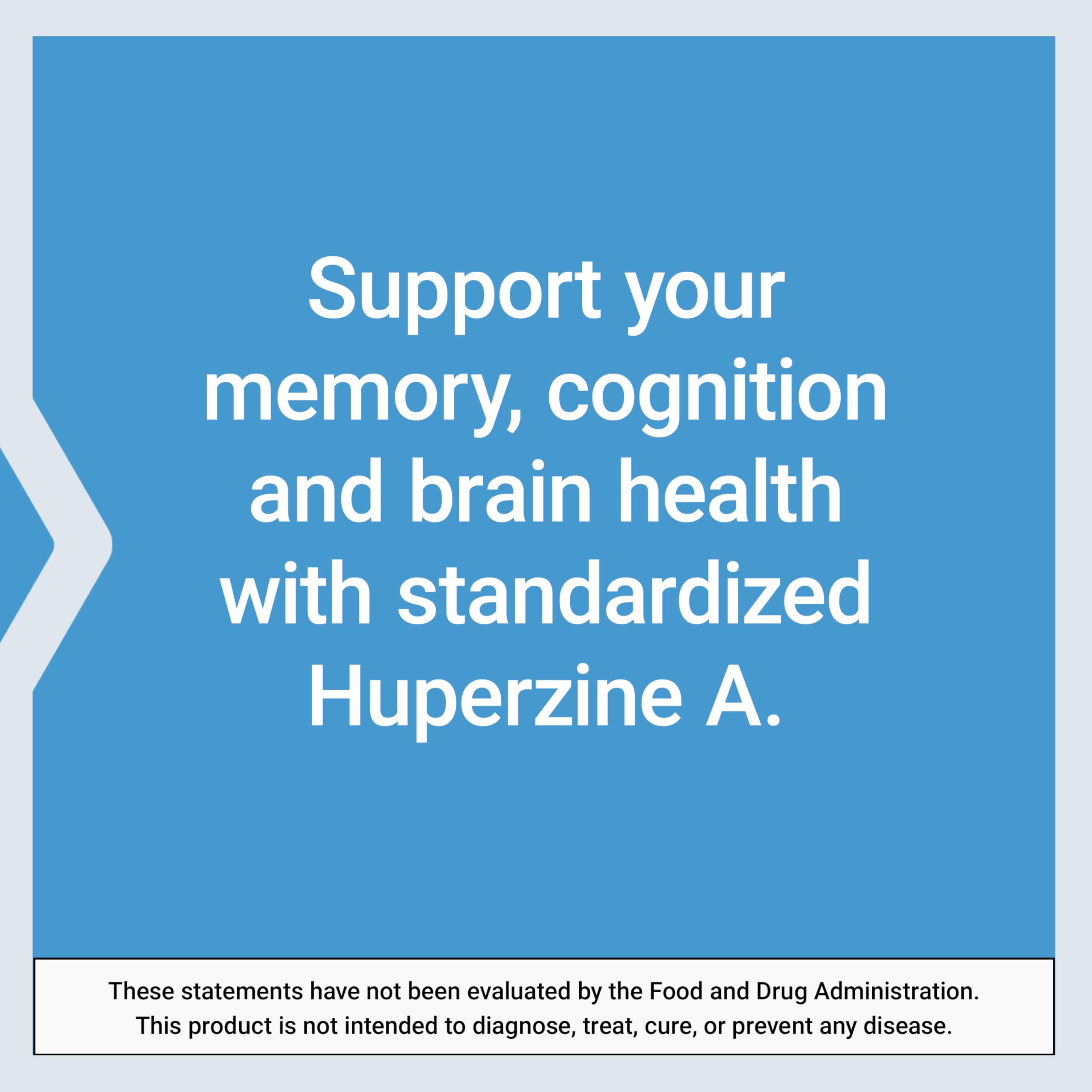 Life Extension Huperzine A capsules in blister pack ideal for travel and memory support.