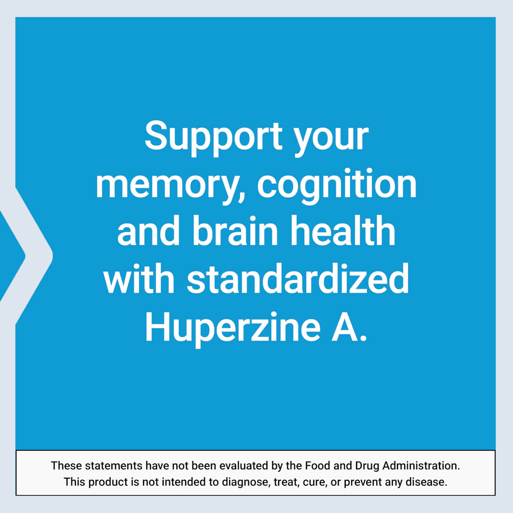 Life Extension Huperzine A capsules in blister pack ideal for travel and memory support.