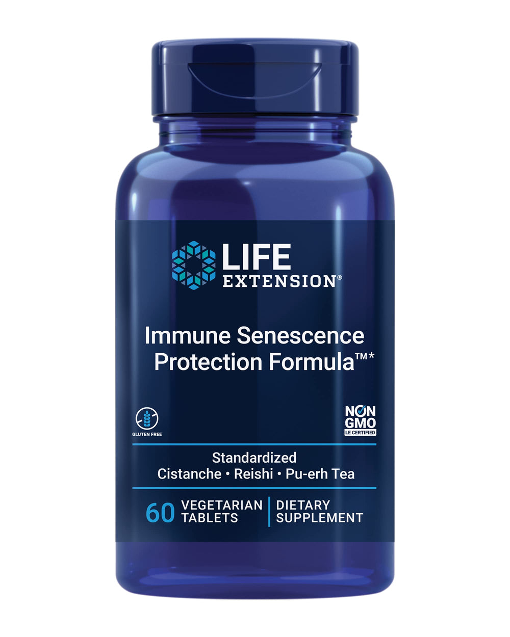 Life Extension Immune Senescence Formula bottle with label for daily immune support