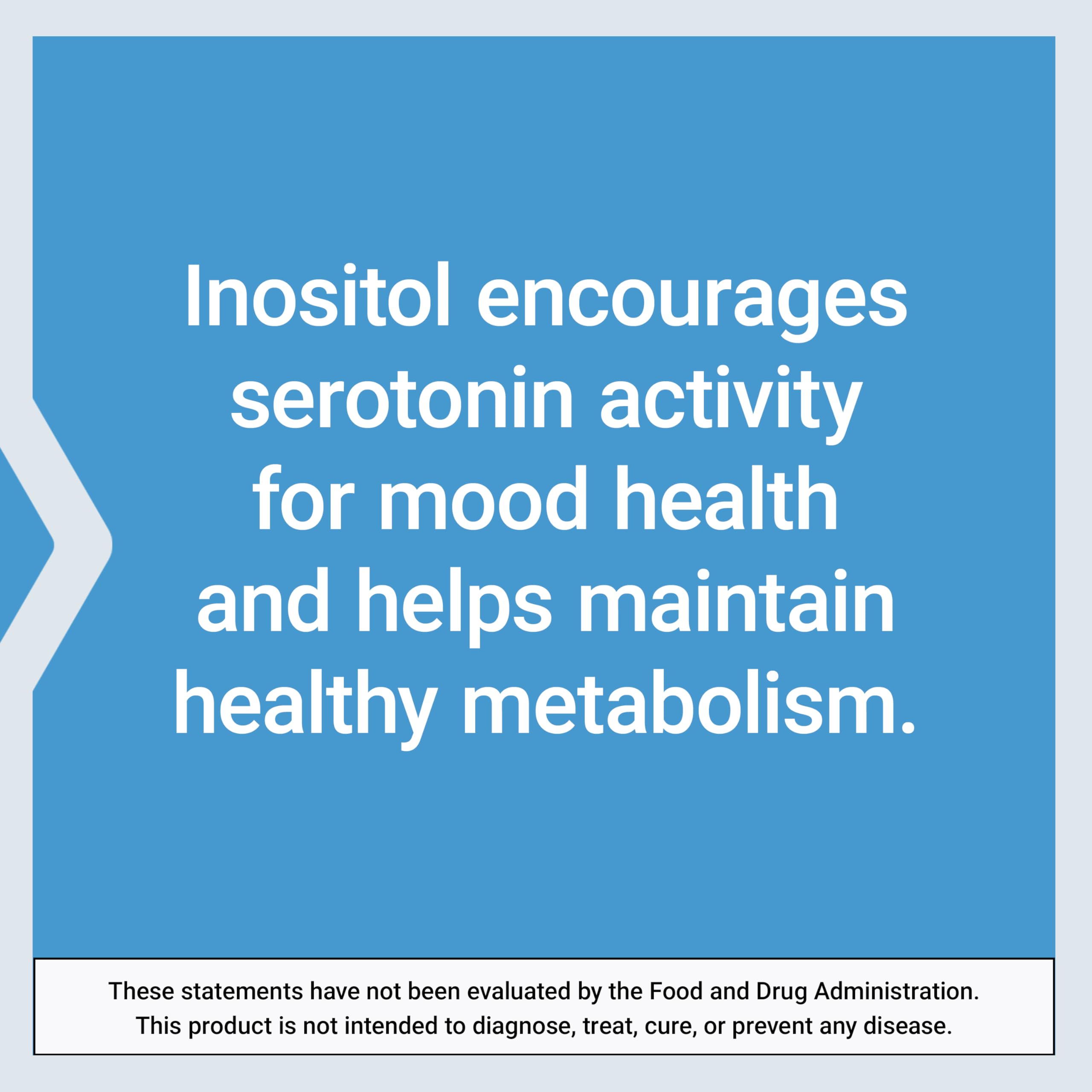 Gluten-free badge closeup on Life Extension Inositol Caps packaging