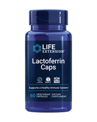 Life Extension Lactoferrin Caps bottle with capsules suggesting immune support