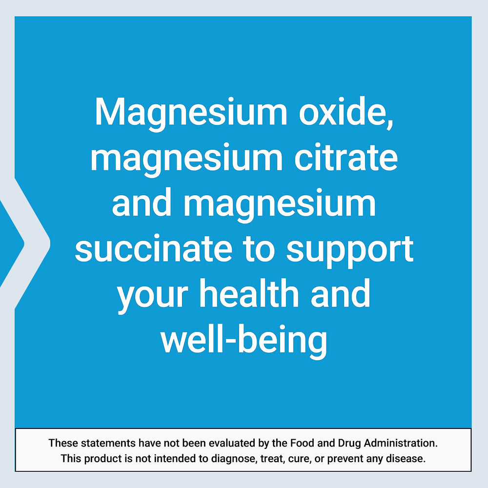 Life Extension Magnesium Caps ingredient list image highlighting oxide, citrate, and succinate blend.