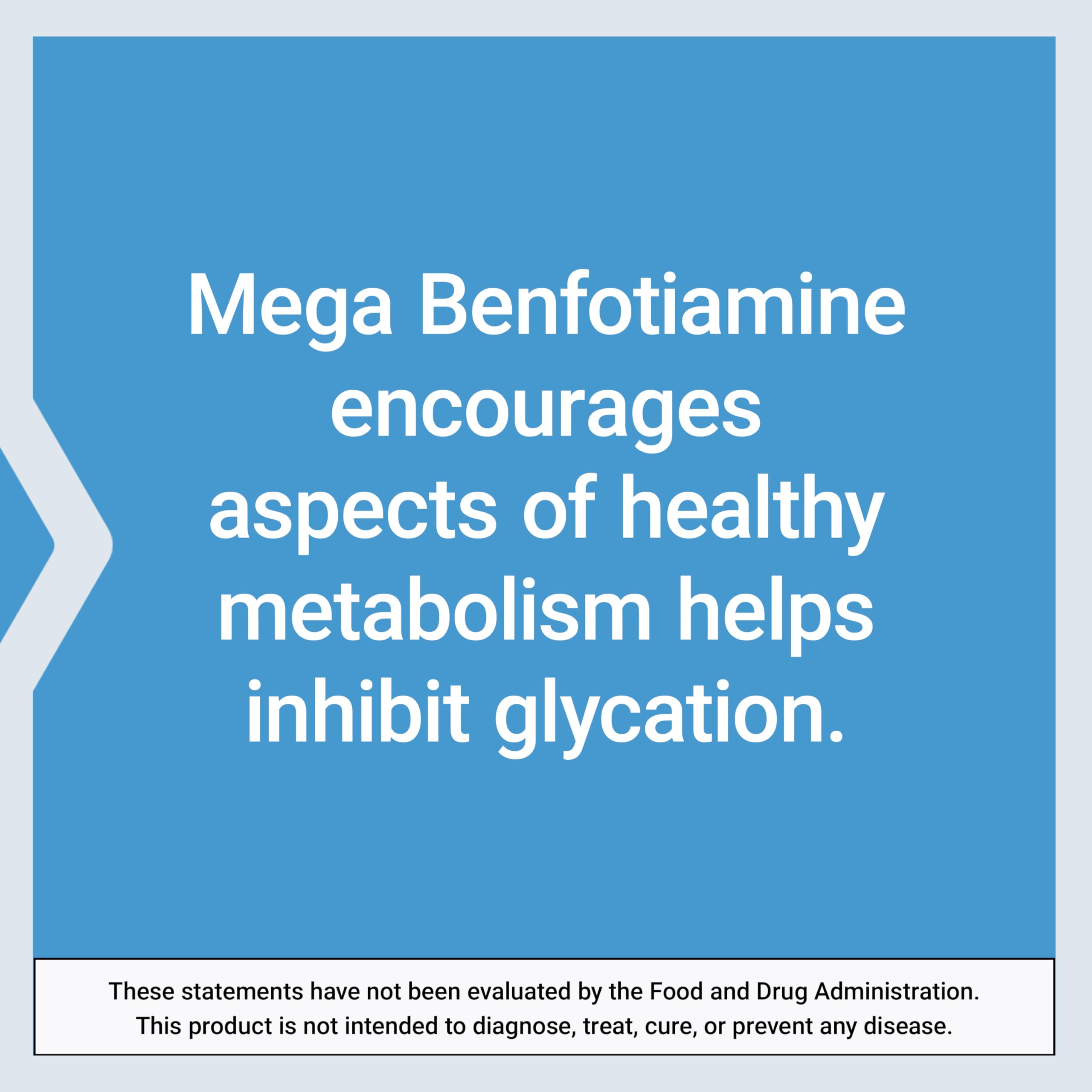 Life Extension Mega Benfotiamine bottle-cap closeup signals premium formulation.