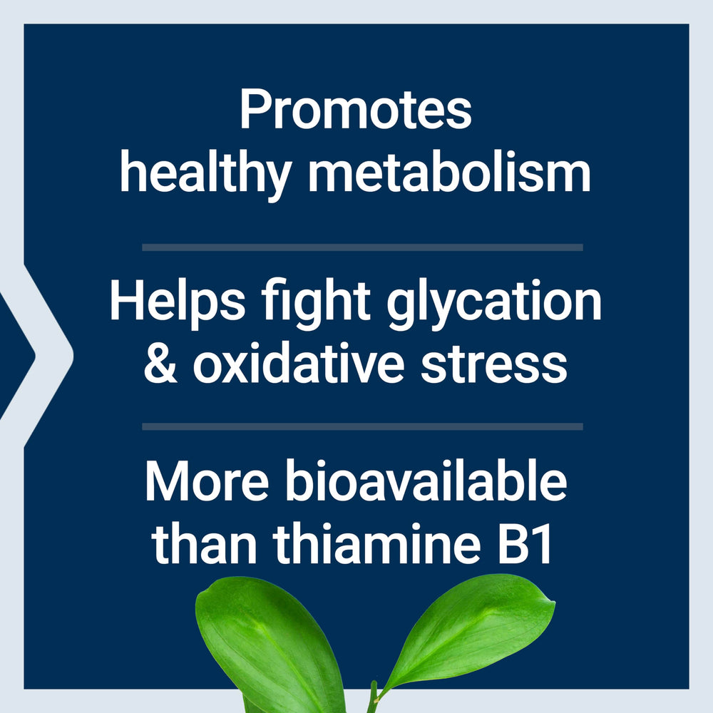 Life Extension Mega Benfotiamine bottle pour demonstrates simple serving.