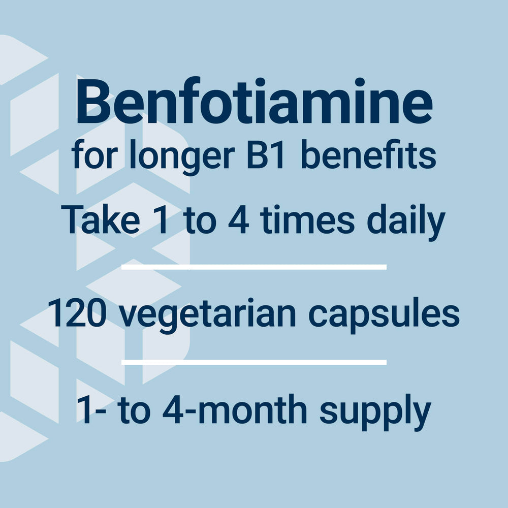Life Extension Mega Benfotiamine pill closeup suggests a strong 250 mg dose.