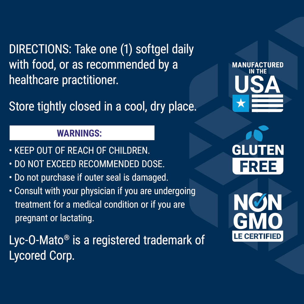 Life Extension Mega Lycopene COA certificate document shown.