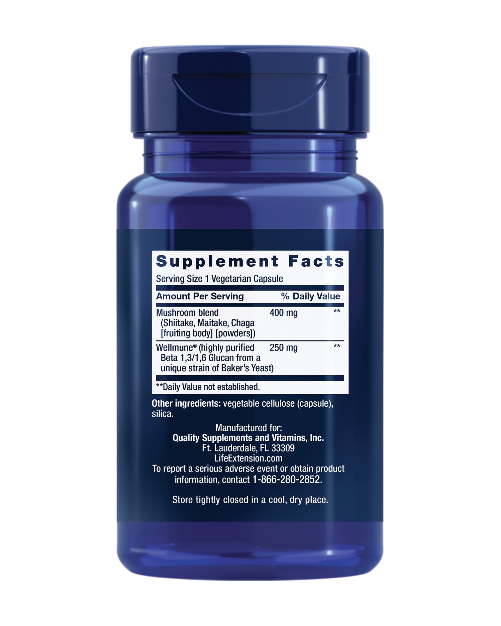 Life Extension Mushroom Immune capsules for daily immune support and consistency.