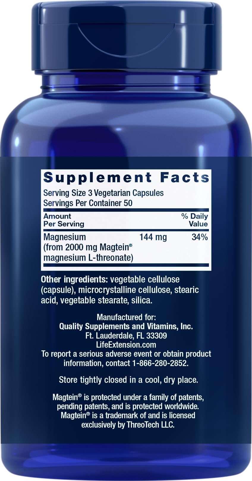 Life Extension Neuro-Mag capsules closeup highlighting ultra-absorbable Magtein for brain health
