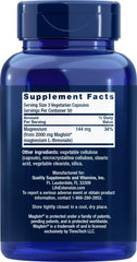 Life Extension Neuro-Mag capsules closeup highlighting ultra-absorbable Magtein for brain health